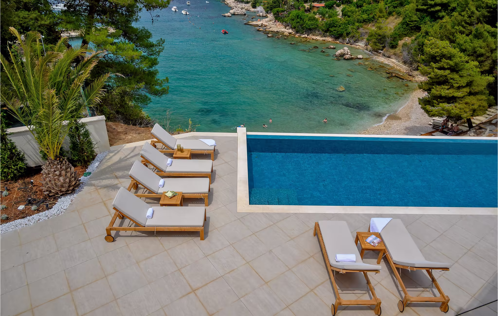 Villa pool and outdoor lounge
