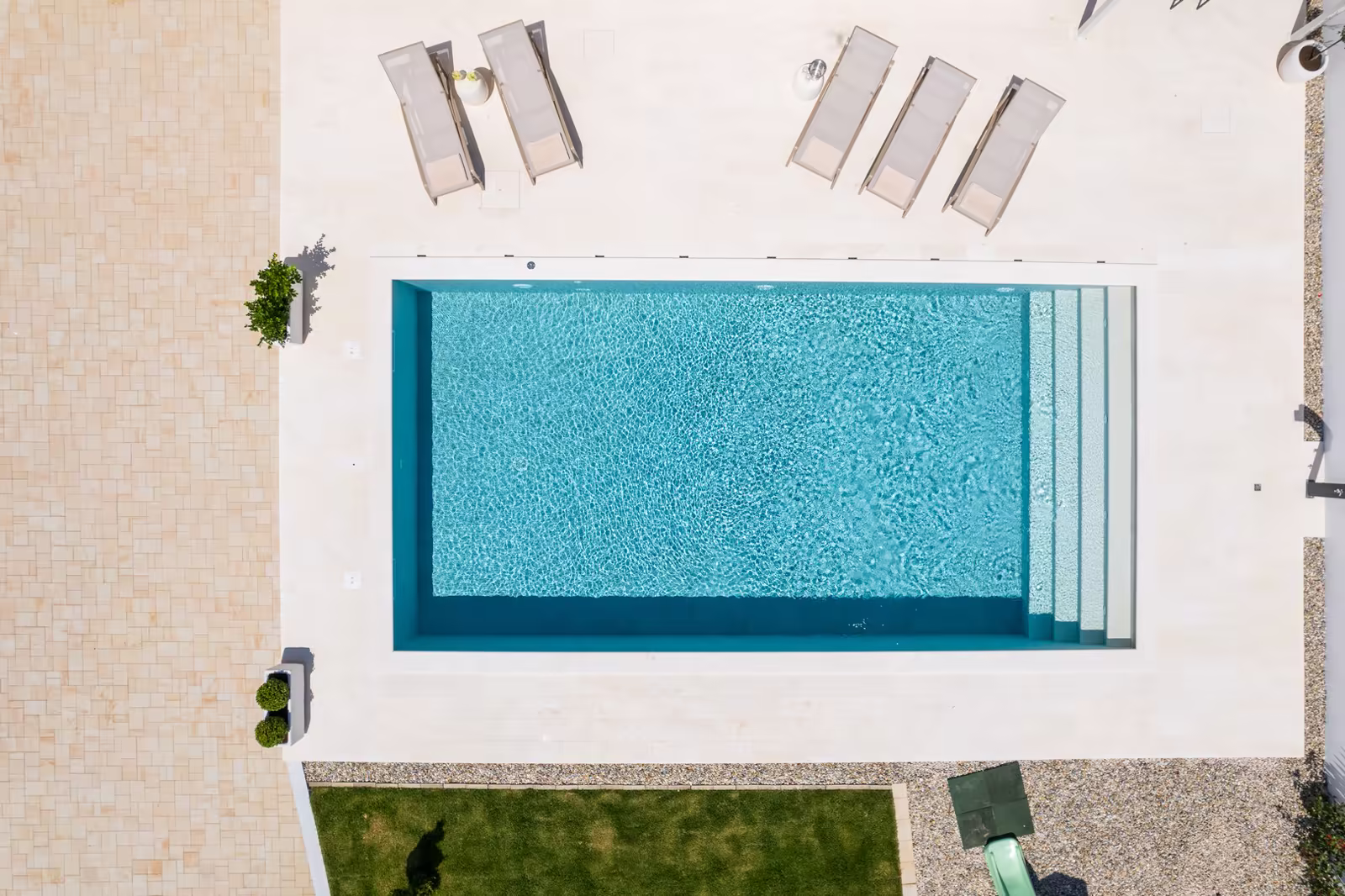 Aerial view of villa on the Adriatic coast