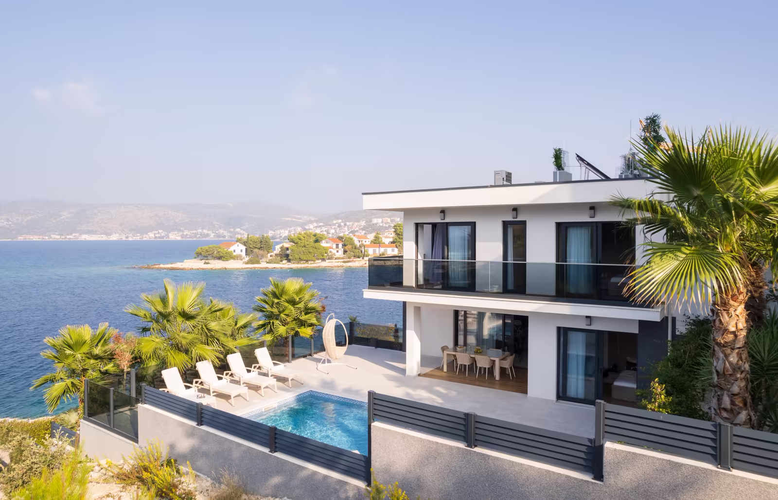 Family villa with pool and shaded terrace
